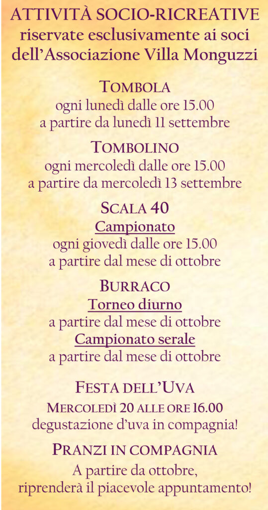 Attività Socio-Ricreative 2023/24
